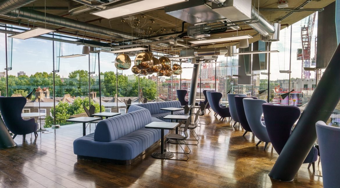 Triangle lounge area