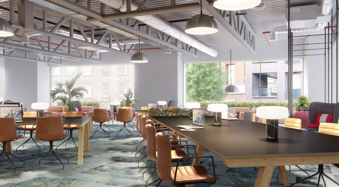 1 Alie Street open plan office space